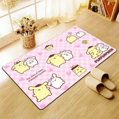 Cute Anime Dog PomPomPurin Carpet Non slip Bathroom Rug Rectangle Flannel Bath Mat Japanese Anime Living 11 - Pompom Purin Shop