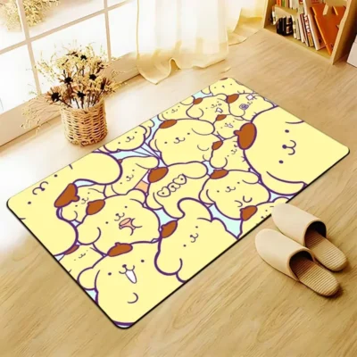 Cute Anime Dog PomPomPurin Carpet Non slip Bathroom Rug Rectangle Flannel Bath Mat Japanese Anime Living 14 - Pompom Purin Shop