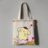 Kawaii Sanrio Anime Canvas Tote Bag Cute Pompompurin Cartoon Summer Portable Shopping Bag Originality Children Gifts - Pompom Purin Shop