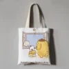 Kawaii Sanrio Anime Canvas Tote Bag Cute Pompompurin Cartoon Summer Portable Shopping Bag Originality Children Gifts 12 - Pompom Purin Shop