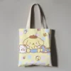 Kawaii Sanrio Anime Canvas Tote Bag Cute Pompompurin Cartoon Summer Portable Shopping Bag Originality Children Gifts 15 - Pompom Purin Shop