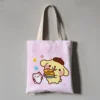 Kawaii Sanrio Anime Canvas Tote Bag Cute Pompompurin Cartoon Summer Portable Shopping Bag Originality Children Gifts 5 - Pompom Purin Shop