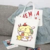 Sanrio Pompompurin Cartoon Print Tote Bag Fashion Women Handbag Girls Shoulder Storage Bags Canvas Travel Ladies 12 - Pompom Purin Shop