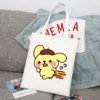 Sanrio Pompompurin Cartoon Print Tote Bag Fashion Women Handbag Girls Shoulder Storage Bags Canvas Travel Ladies 13 - Pompom Purin Shop