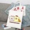 Sanrio Pompompurin Cartoon Print Tote Bag Fashion Women Handbag Girls Shoulder Storage Bags Canvas Travel Ladies 16 - Pompom Purin Shop