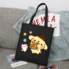 Sanrio Pompompurin Cartoon Print Tote Bag Fashion Women Handbag Girls Shoulder Storage Bags Canvas Travel Ladies 17 - Pompom Purin Shop