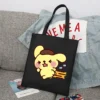 Sanrio Pompompurin Cartoon Print Tote Bag Fashion Women Handbag Girls Shoulder Storage Bags Canvas Travel Ladies 18 - Pompom Purin Shop