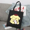 Sanrio Pompompurin Cartoon Print Tote Bag Fashion Women Handbag Girls Shoulder Storage Bags Canvas Travel Ladies 19 - Pompom Purin Shop