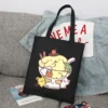 Sanrio Pompompurin Cartoon Print Tote Bag Fashion Women Handbag Girls Shoulder Storage Bags Canvas Travel Ladies 20 - Pompom Purin Shop