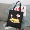 Sanrio Pompompurin Cartoon Print Tote Bag Fashion Women Handbag Girls Shoulder Storage Bags Canvas Travel Ladies 24 - Pompom Purin Shop