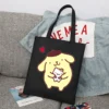 Sanrio Pompompurin Cartoon Print Tote Bag Fashion Women Handbag Girls Shoulder Storage Bags Canvas Travel Ladies 25 - Pompom Purin Shop