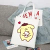 Sanrio Pompompurin Cartoon Print Tote Bag Fashion Women Handbag Girls Shoulder Storage Bags Canvas Travel Ladies 9 - Pompom Purin Shop