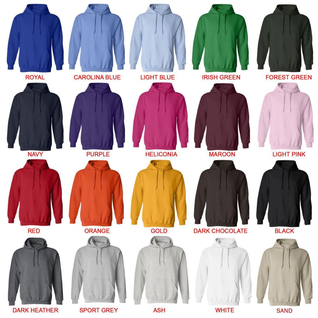 hoodie color chart - Pompom Purin Shop