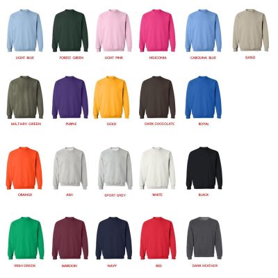 sweatshirt color chart - Pompom Purin Shop