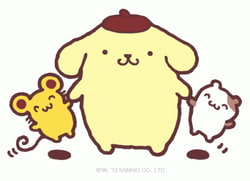 Pompompurin has a group of friends known as the "Pudding Dog Friends."